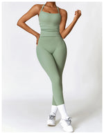 Load image into Gallery viewer, Seamless Sculpted Yoga Core Set Leggings Ribbed Contour