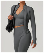 Load image into Gallery viewer, Zippered Performance Long-Sleeve Top Moisture-Wicking