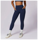 Load image into Gallery viewer, V Back Swept High Waist Contoured Leggings With Performance