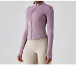 Load image into Gallery viewer, Zippered Studio Contoured Long Sleeve Sports Jacket