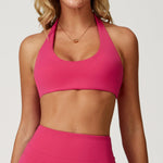 Load image into Gallery viewer, Contour Seamless Yoga Bra Hanging Neck Nylon Spandex