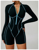 Load image into Gallery viewer, Contoured Zip Front Performance Tracksuit Yoga Set Premium