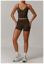 Load image into Gallery viewer, 2 Piece Seamless Contour Yoga Set Nylon Spandex Blend