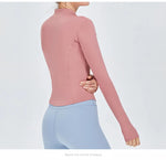 Load image into Gallery viewer, Zippered Studio Contoured Long Sleeve Sports Jacket