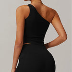 Load image into Gallery viewer, Single Shoulder Sport Bra Sculpt Contour Breathable