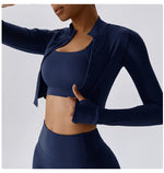 Load image into Gallery viewer, Luxurious Contoured Yoga Jacket With Nylon Zip Front