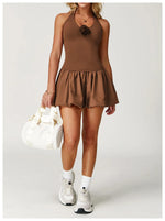 Load image into Gallery viewer, Seamless Contour Halter Bra Open Back Premium Breathable