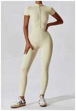 Load image into Gallery viewer, Seamless One Piece Yoga Bodysuit Zippered Breathable