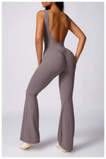 Load image into Gallery viewer, Sculpted Yoga Jumpsuit Ultra Breathable Nylon Knit Fabric