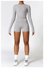 Load image into Gallery viewer, Seamless Sculpted Yoga Core Set Leggings Ribbed Contour