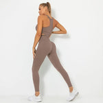Load image into Gallery viewer, Seamless Contour Two Piece Yoga Set Performance Wear