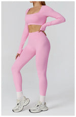 Load image into Gallery viewer, Seamless Premium Athleisure 2 Piece Leggings Set Nylon
