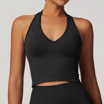 Load image into Gallery viewer, Luxurious Hanging Neck Seamless Sports Bra Nylon Spandex