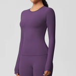 Load image into Gallery viewer, Luxurious Breathable Contoured Long Sleeve Yoga Top Nylon