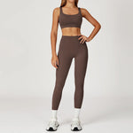 Load image into Gallery viewer, Two-Piece Contoured Breathable Yoga Set Leggings Silhouette