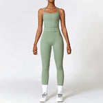 Load image into Gallery viewer, Seamless Sculpted Yoga Core Set Leggings Ribbed Contour