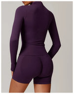 Load image into Gallery viewer, Seamless Long Sleeve Performance Jacket Zip Front Nylon