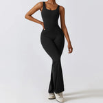 Load image into Gallery viewer, Contoured Back Zip Jumpsuit With Seamless Performance