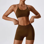 Load image into Gallery viewer, Seamless Performance Yoga Set Contour Nylon Knit Fabric