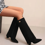 Load image into Gallery viewer, Annette | Women’s Leather Thigh-High Boots with Buckle