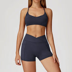 Load image into Gallery viewer, Two Piece Contoured Seamless Performance Athletic Set Nylon