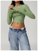 Load image into Gallery viewer, Breathable Seamless Contour Long Sleeve Top Performance