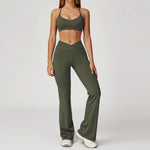 Load image into Gallery viewer, Two Piece Contoured Seamless Performance Athletic Set Nylon