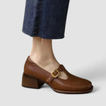 Load image into Gallery viewer, Women's Mary Jane Shoes Buckle Strap Square Toe Flat Style
