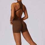 Load image into Gallery viewer, Luxurious Contour Performance Zip Front Yoga Romper