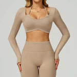Load image into Gallery viewer, Seamless Ribbed Yoga Top With Breathable Comfort Wear