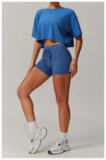 Load image into Gallery viewer, Moisture Wicking Luxe Contour Yoga Top Short Sleeve