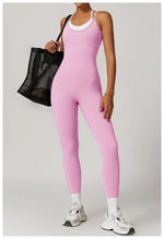 Load image into Gallery viewer, Color Blocking Seamless Yoga Jumpsuit Exquisite Fit