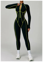 Load image into Gallery viewer, Premium Contour Seamless Breathable Jumpsuit With Front Zip