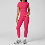 Load image into Gallery viewer, 2 Piece Seamless Yoga Set Performance Leggings Luxe