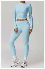 Load image into Gallery viewer, Signature 2 Piece Yoga Ensemble Nylon Plus Performance