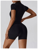 Load image into Gallery viewer, Seamless Contour Zippered Yoga Bodysuit Performance
