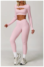 Load image into Gallery viewer, Sculpted Performance Long Sleeve Yoga Top Breathable