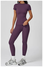 Load image into Gallery viewer, 2 Piece Seamless Yoga Set Performance Leggings Luxe