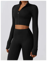 Load image into Gallery viewer, Contoured Interwoven Athleisure Long Sleeve Yoga Ensemble