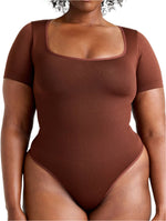 Load image into Gallery viewer, Snatch Them CocoaPlums! | Square Neck Thong Bodysuit