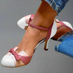 Load image into Gallery viewer, Women's Women Classic Bow Strap Mid Heel Pumps