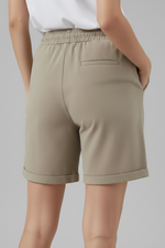 Load image into Gallery viewer, Women's Shorts Elastic Drawstring Waist Cuffed Hem Pocket Relaxed Casual Style