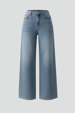 Load image into Gallery viewer, Women's Wide Leg Jeans High Rise Relaxed Fit Straight Leg Casual Blue Jean Style