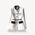 Load image into Gallery viewer, Women's Peplum Blazer Long Sleeve Belted Button Front