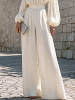 Load image into Gallery viewer, Women's White Off Shoulder Maxi Dress Bishop Sleeve Flowing Style