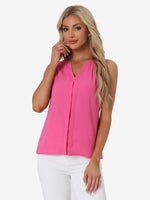 Load image into Gallery viewer, Women's Blouses V Neck Sleeveless Relaxed Flowing Tank Top Style