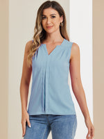 Load image into Gallery viewer, Women's Blouses V Neck Sleeveless Relaxed Flowing Tank Top Style
