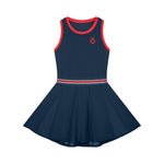Load image into Gallery viewer, Serena Block A-Line Sleeveless Dress - In Navy Blue