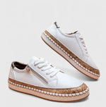 Load image into Gallery viewer, Women's Floral Platform Sneakers Cork Espadrille Sole