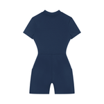 Load image into Gallery viewer, Maxima Quarter-Zip Short Sleeve Romper